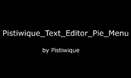 Addon – Text Editor Pie Menu