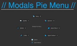 Modals pie menu